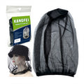 Black/White Fine Mesh Adult Mosquito Head Net Lightweight Breathable Polyester Face Cover for Camping Portable Bug Headnet