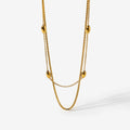 Trendy Jewelry 18K Gold Plated Layered Necklaces Stainless Steel Pendant Necklace for Woman