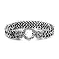 High-Polished Stainless Steel Cuban Chain Anchor Bracelet for Men Titanium Steel Chunky Metal Hip-Hop Bangle Trendy Geometric