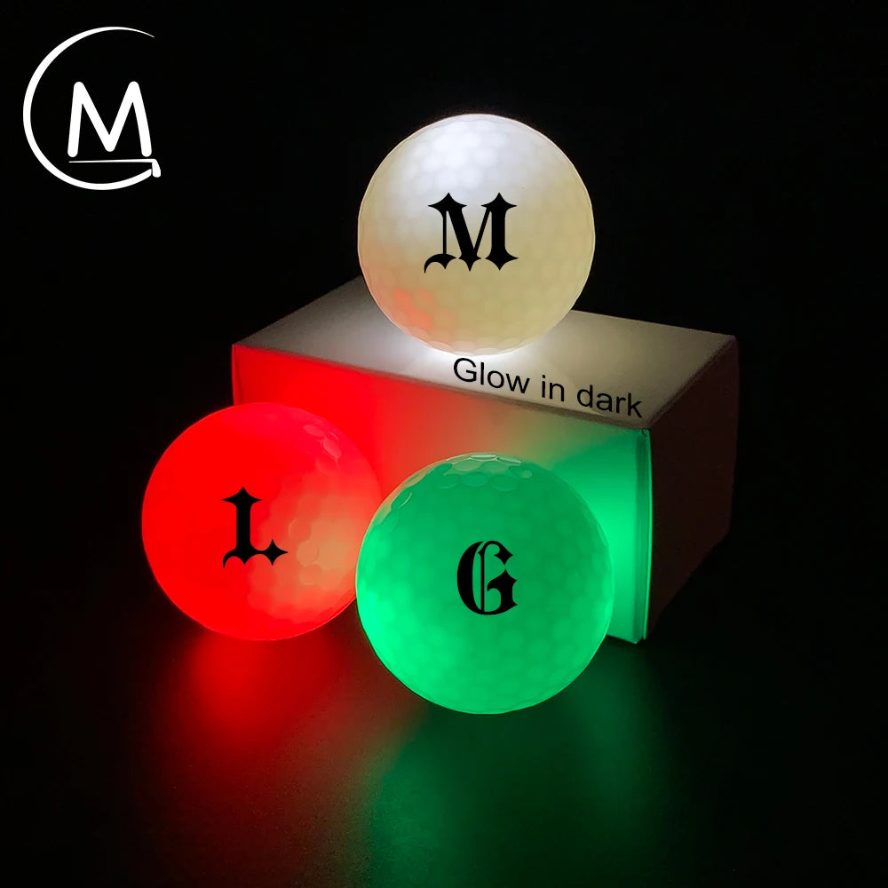 Customized Impact Activated Light up Growing in the Dark LED Golf Ball