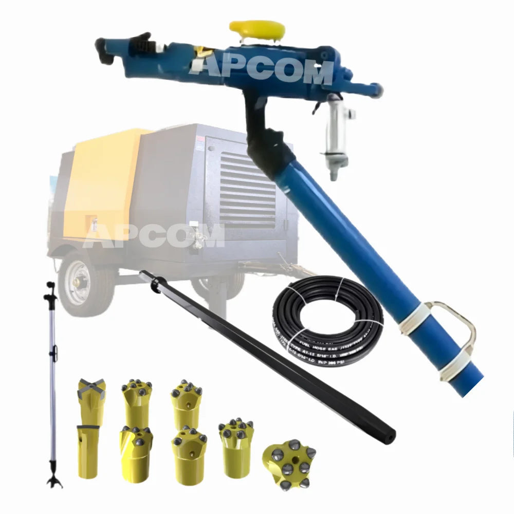 APCOM Mini Rock Drilling Rig air Leg Manual Jack-hammer Neumatic Breaker  Jack Hammer Rock Drill Prices Equipment  Zega Kaishan