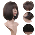 Premium Short Bob Wig With Bangs 14 Inch Synthetic Heat Resistant Straight Soft Fiber Women Natural Fashion