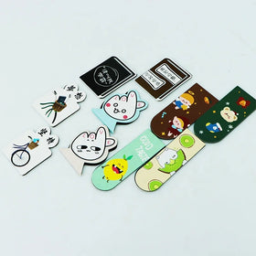 Promotional Gifts Stationery Sets Custom Printing Paper Clip Book Reading Marker Folding Magnetic Bookmark