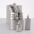 100pcs Custom Logo Different Capacity Male Alcohol Whisky Wine Pot Bottle Pocket Black Portable Stainless Steel Hip Flask