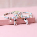 Astronaut Spaceman Bracelets Jewelry Handwoven Wax Rope Stars Charm Couple Bracelet Factory Price