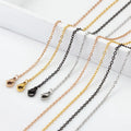 Wholesale Colorful Cable Chains Stainless Steel Cable Chains With Lobster Clasp for Necklace Jewelry Making