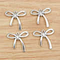 15pcs/lot 25x24mm Antique Silver Plated Bow Tie Handmade Charms Pendant:DIY Jewelry Making Findings for Bracelet Necklace