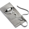 PandaSew Custom Logo Luxury 14mm Microfiber USB Cable Charger Organizer Case Roll up Pouch Cord Bag Travel Accessories