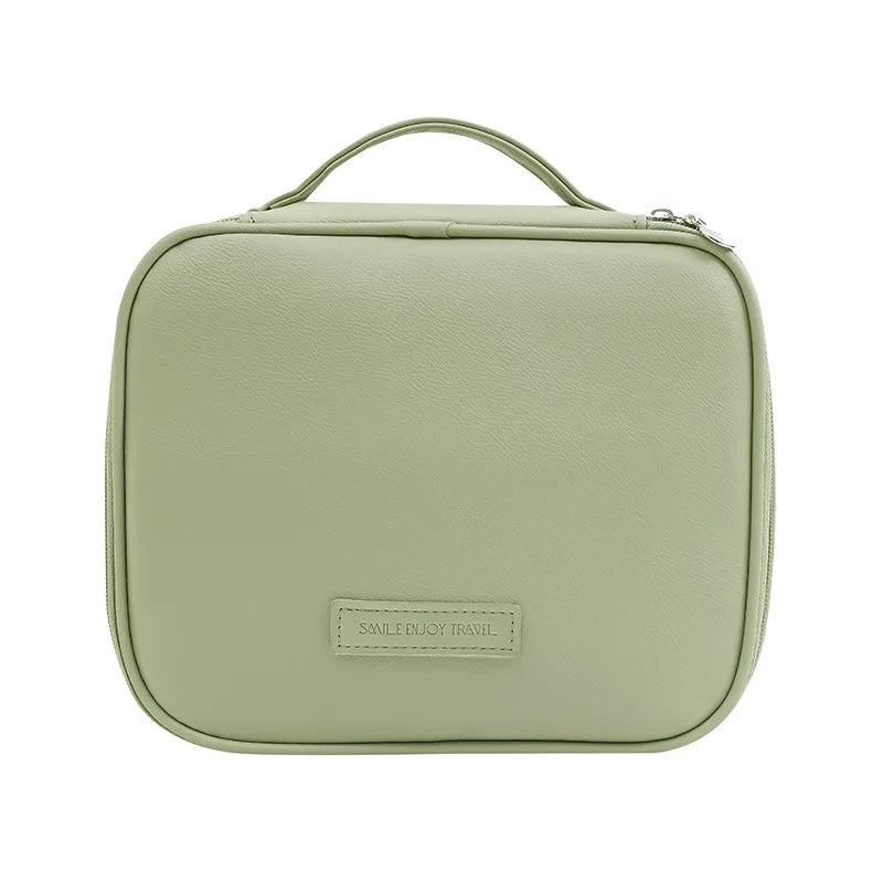 New Makeup Bag PU Leather Portable Travel Toiletry Bag Large Capacity Storage Bag