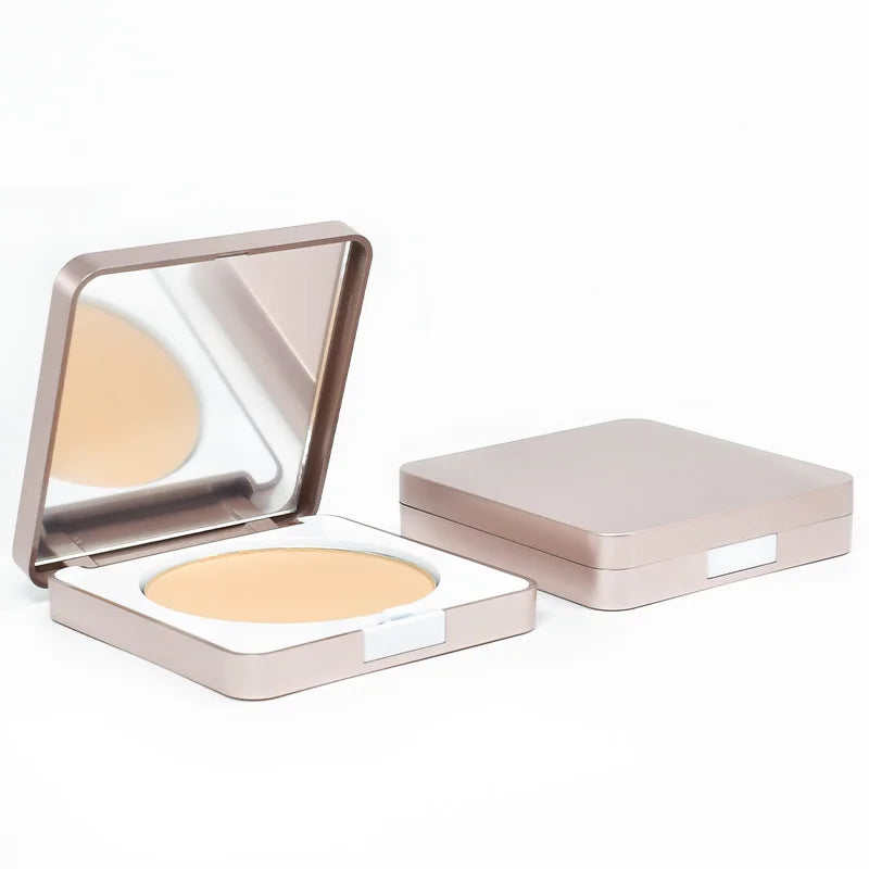 Matte Poreless Pressed Powder Classic Ivory Pressed Setting Powder Finish Portable Face Compact Powder