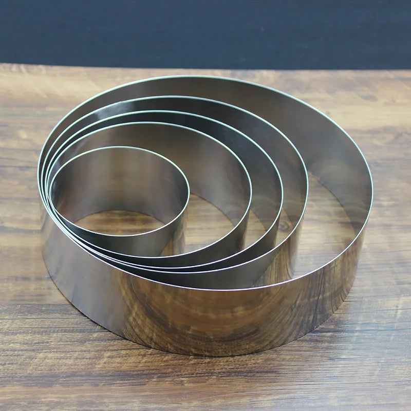 Early Riser 7-Piece 3D Stainless Steel Cookie Cutter Set | 5cm Height Round Molds for Cookies Mousse and Baking