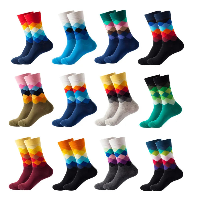 Promotion Cheap Mens Diamond Streetwear Socks Sale Online With Custom Sock Packaging