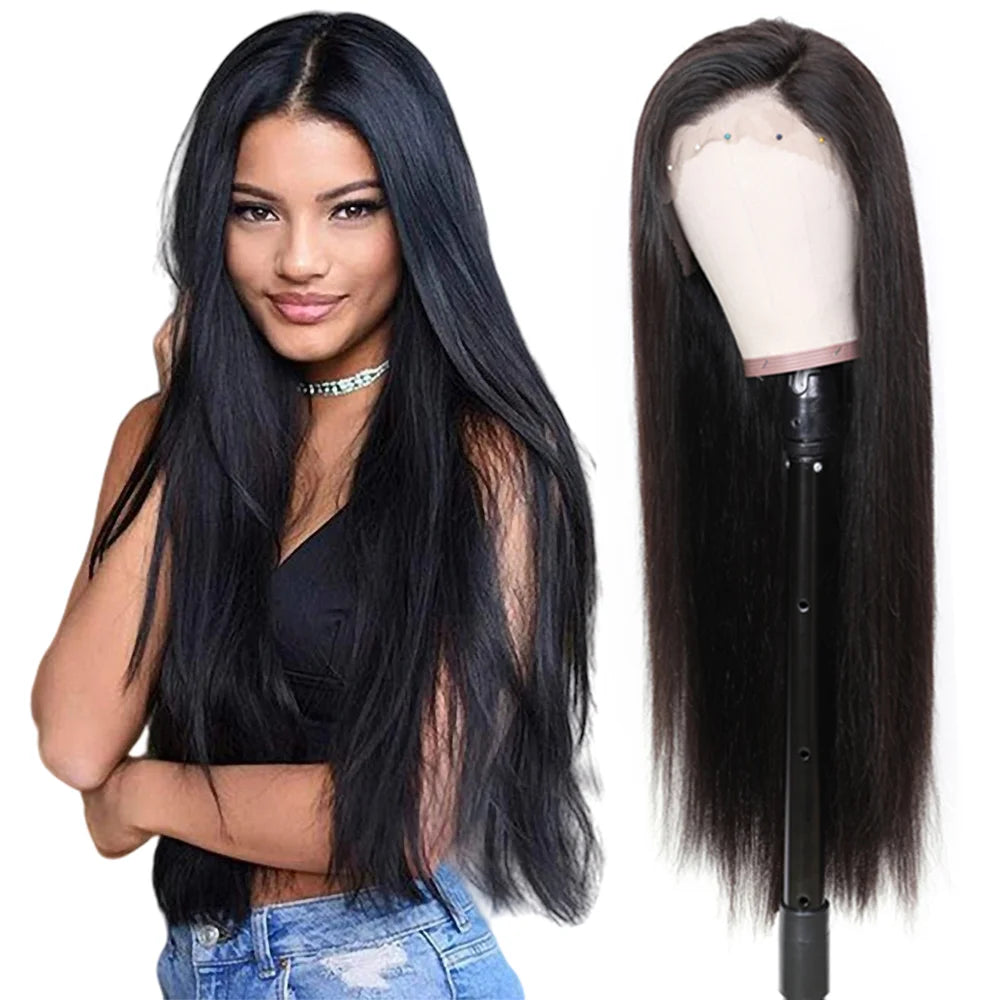 30 Inch Long Bone Straight 13x6 Lace Front Wigs Cheap for Black Women HD 100% Pixie Cut Natural Full Lace Front Human Hair Wigs