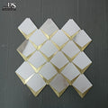 Carrara White Color Diamond Shape Backsplash Wall Tile Self Adhesive Aluminum Tiles Mosaic Peel and Stick Mosaiken