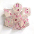 New Arrival Adult Dungeons and Dragons Pink Glitter Dice Set Acrylic Polyhedral