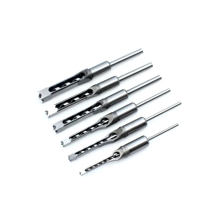 Tenon Mortise Woodworking HSS Twist Drill Bits Drill Tools Kit Set Square Auger Mortising Chisel Drill Set Square Extended Saw