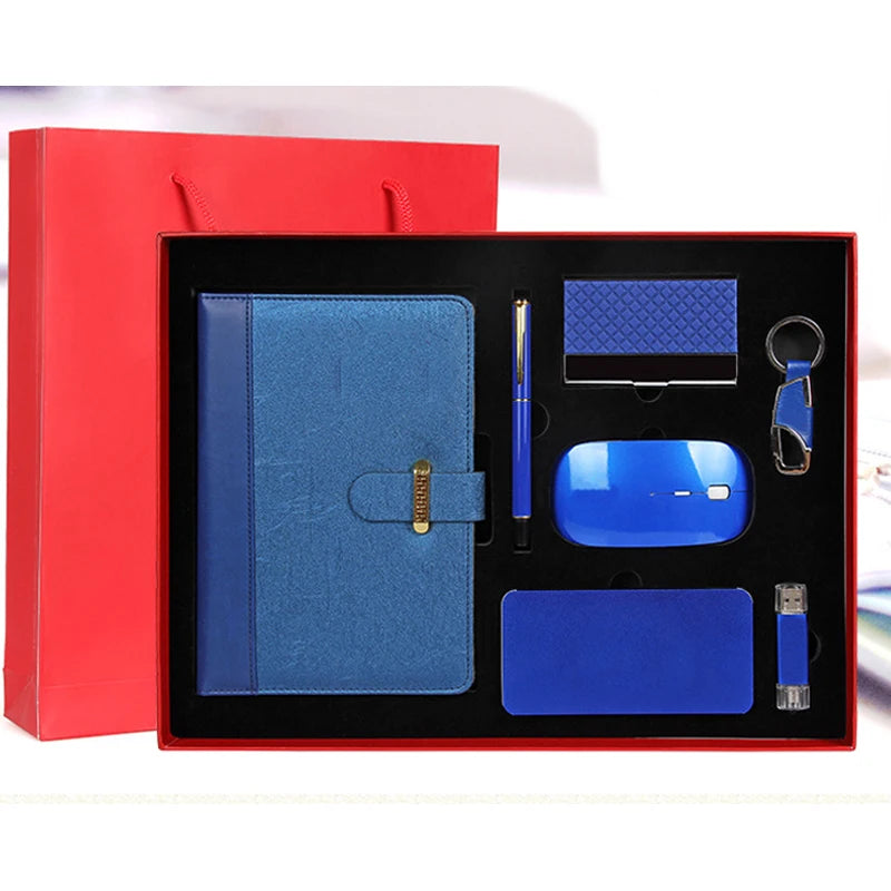 Latest New Promotional OEM Notebook Pen Key Buckle Power Bank USB Disk Mouse Card Holder Christmas Gifts for Clients