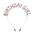 Fashion Party Supplies Rhinestone Hair Band Tiara for Birthday Girl Elegant Birthday Headpiece for Decoration