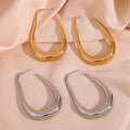 Tarnish Free Jewelry Gold Plated Hoop Earrings Stainless Steel Hollow Earring Christmas Gifts for Women