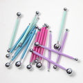 11 Piece Double Head Pottery Indentation Pen Stainless Steel Bead Pen Shot Stick Clay Soft Clay Carving Tools