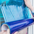 OEM Anti Scratch Soft Moisture Proof Blue Clear PE Temporary Customized UV Protective Adhesive Plastic Film for Window Glass