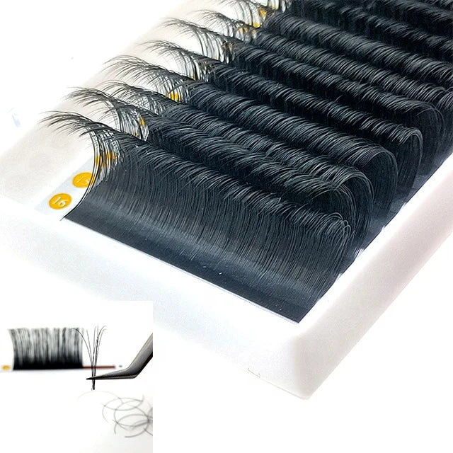 Premium Quality Matte Dark Black Cashmere Eyelash Extensions 0.03 0.05 0.07 CC D Volume Lashes 5-25mm