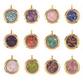 Fashion 25mm Gold Round Stainless Steel Gawu Box Pendant Can Hold Crushed Stone Jewelry Charm Customized Pendant DIY Making Gift