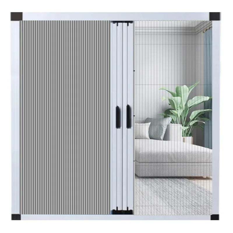 Modern Anti-Mosquito and Sunshade Retractable Pleated Insect Mesh Honeycomb Window and Door Blind Screen Combination