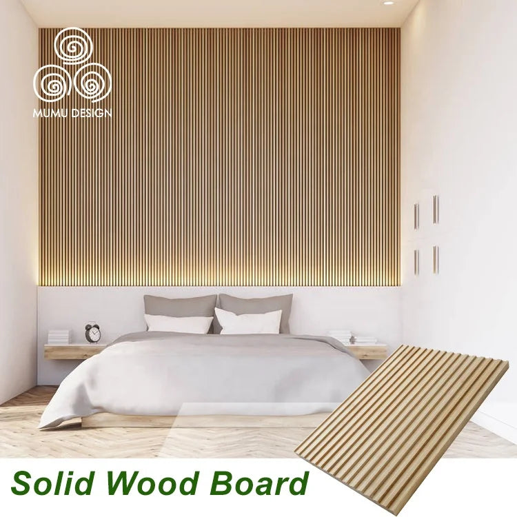 MUMU Carving 3D Decorative Wooden Building Boards Solid Oak Wood Wall Paneling for Interior Exterior