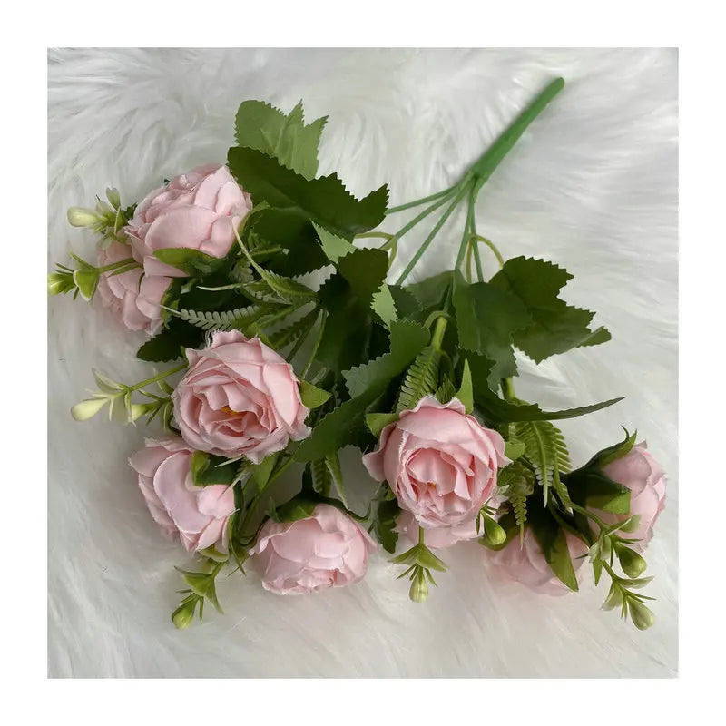New Style Starry Peony Nordic Artificial Flowers Brushed Cloth for Easter Living Room Decoration Home Store Display Fake Flowers