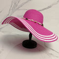 2025 Spring Summer Collection New Big Two Tone Color Straw Hat for Women Outdoor Beach Sunscreen Hat