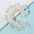 Custom Fashion Big Crystal Flower Wedding Bride Bridesmaids CC Drop Hang Earrings for Women 2021