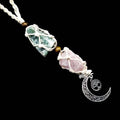 HZ Natural Stone Crystal Pendant Jewelry Charm Chakra Handmade Garden Car Hanging Decoration Healing Reiki Stones Wall Window Decor Rocks