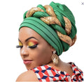2025 Sharut New Ethnic Style Muslim Space Layer Hijab Two-Color Sequined Twist Turban Fashion Exaggerated Prom Turban Hat