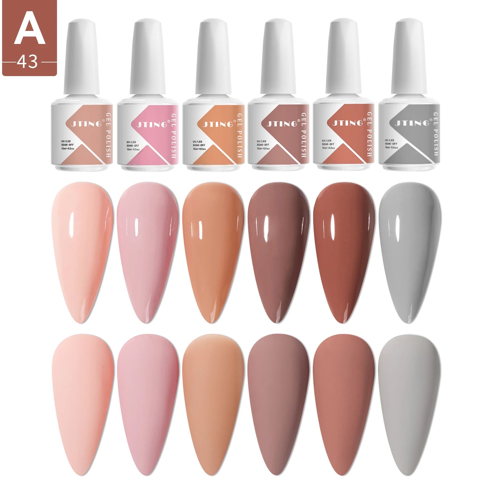 JTING Free Nail Box Package 6Colors Polish Gel Nail Kit Vernis Semi Permanent Enamel Gel Polish Wholesale Nail Art Supplies