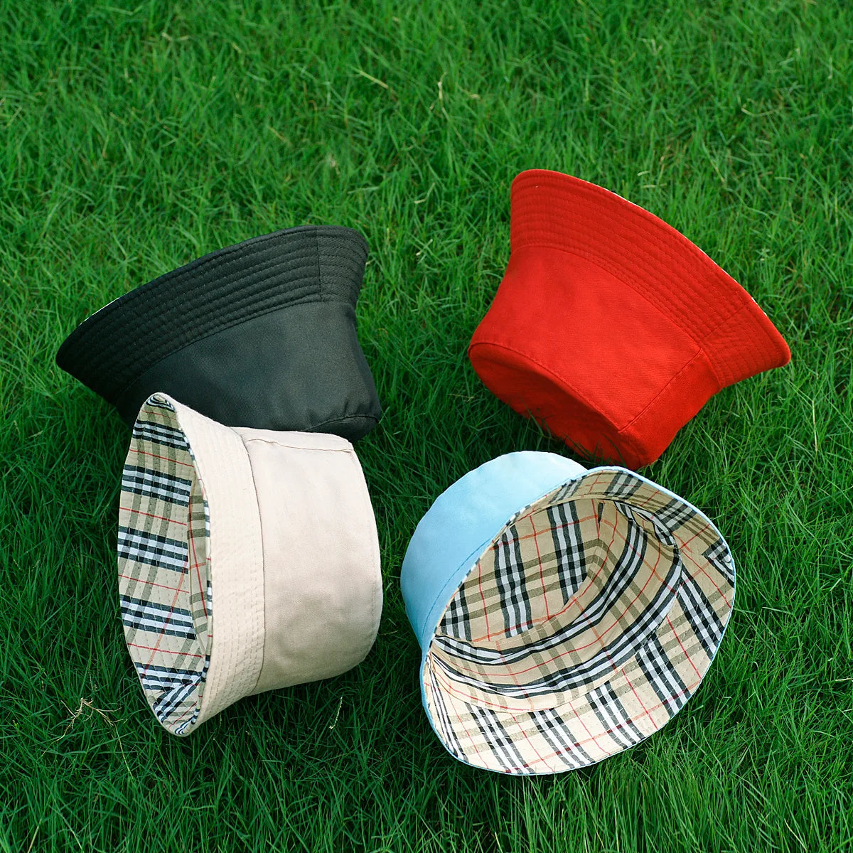 Wholesale Custom Men Women 3D Puff Embroidery Logo Canvas Fisherman CapSun Shade GorrasTwo Tone Color Bucket Hat