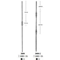 Ornamental Components Forged Iron Staircase Pickets Spindle for Staircase Railing Handrail Balcony Balustrade Gate Fence Parts