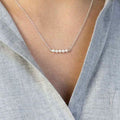 925 Sterling Silver Pendant Necklace Real Freshwater Nature Pearl Pendant Designs 6 mm Near Round Pearl