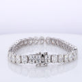 Luxury Unisex Bracelet 14k White Gold 3*5mm 4*6mm Oval Shape Moissanite Tennis Bracelet