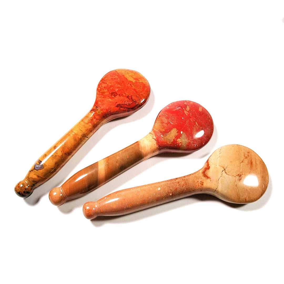 HY Healthy care treatment spoon full body massager mookaite jasper feng face gua sha massage tool