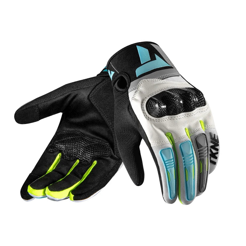 TKNE Leather Anti-fall Guantes Cuero Moto Bike Gloves Racing Scooter Motorcycle Racing Sports Riding Glove