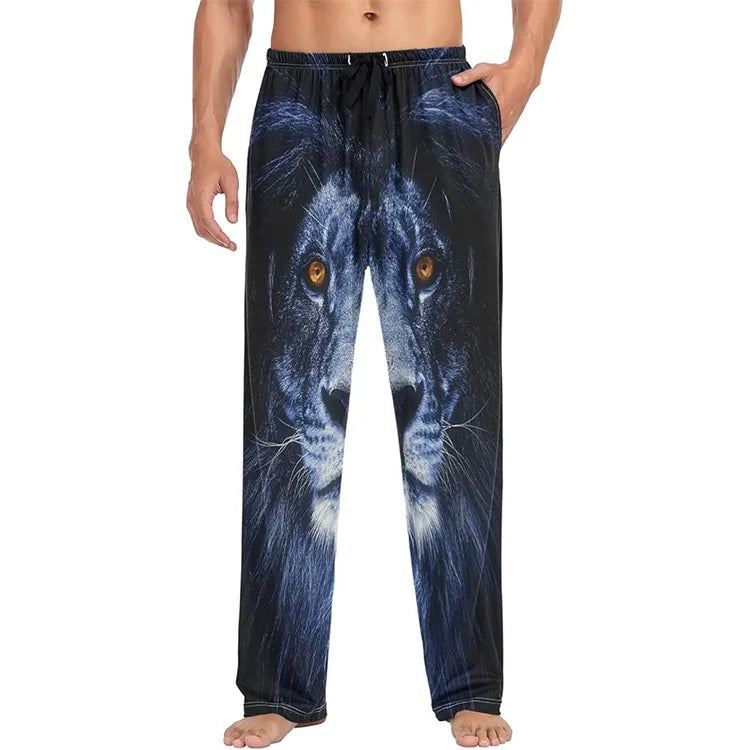 Factory Directly Wholesale Summer Autumn Long Pajama Pants Unisex Stylish Pattern Breathable Soft Women Men Sleepwear Loose