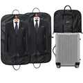 Custom Durable Waterproof Moth-Proof Foldable Luggage Storage Bag Leather Handles Oxford PVC Material Garment Cover for Travel