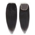 6x6 5x5 Grade 10A With Bundles Black Kinky Brazilian Extensions Virgin Cuticle Aligned Human Hair Yaki Straight 4X4 Lace Closure