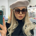 Hot Selling Luxury Vintage Shades Men Women Custom Personality Plastic Oversized Square Sunglasses Fashion Custom Logo