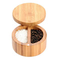 Modern Bamboo Wood Kitchen Spice Box and Tray with Seasoning Cover for Salt and Pepper Eco-Friendly Essential Supplies