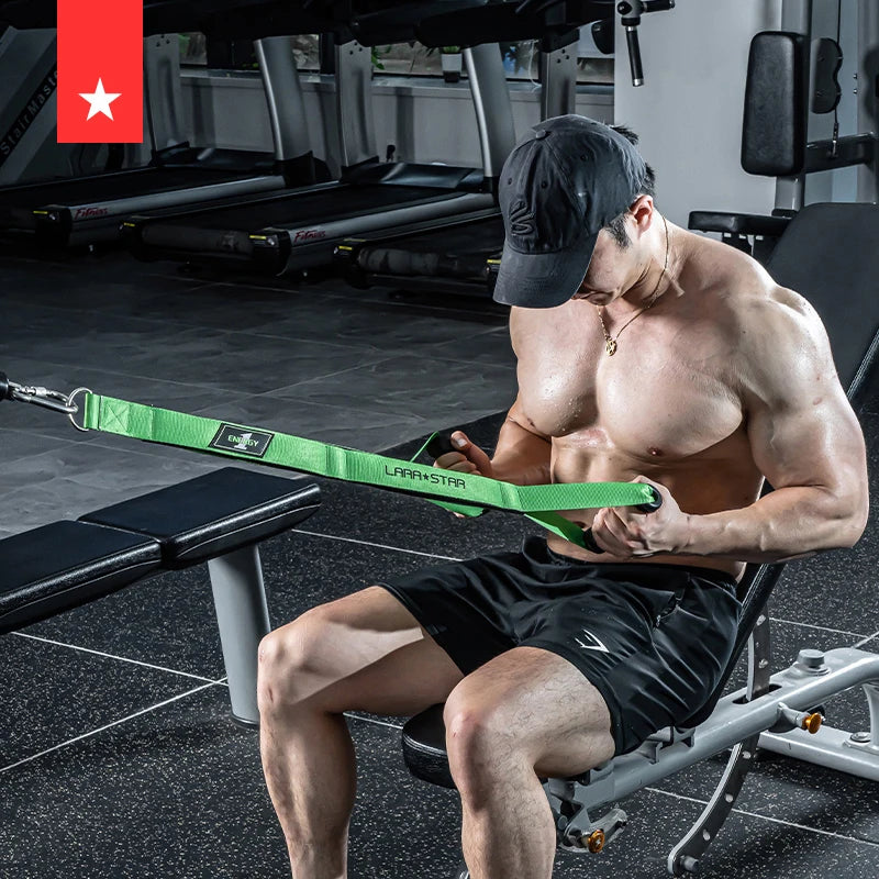 LS3136 Gym Use Anti-Slip Neoprene Handles Ab Strap Exercise Rope Pull Down Tricep Rope Cable Attachment for Fitness