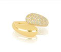 Custom Silver Jewelry Fine Rings 18K Gold Plated Double Dome Luxury Stacking Women Ring Silver 925 Jewelry Wholesale