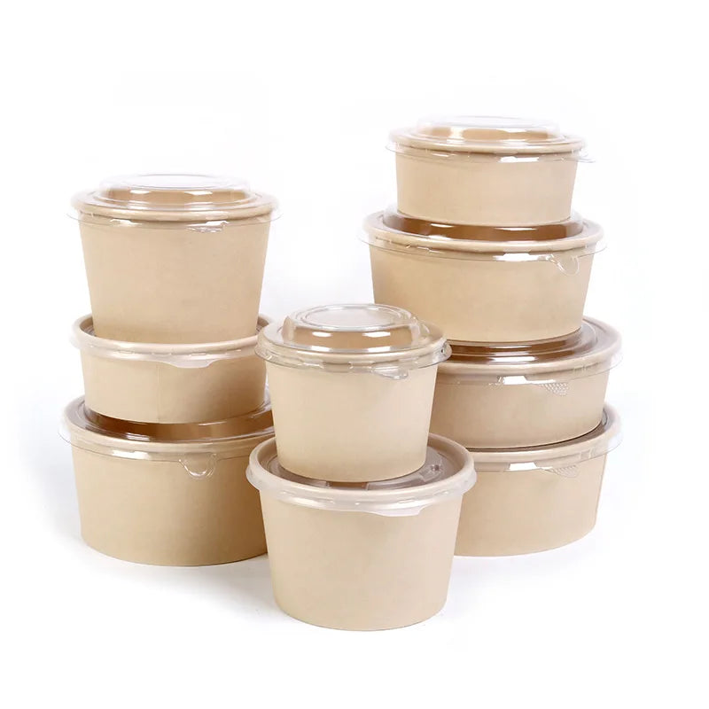 Eco-Friendly Biodegradable Disposable Lunch Box with Lid Wholesale Price Takeaway Lunch Box with Compartments