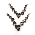 Gold Metal Black Diamond Rhinestone Shoe Jewelry Chain Summer Slipper Sandal Decoration Rhinestone Shoes Ornament Accessories